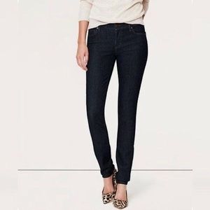 LOFT Modern Skinny dark wash jeans